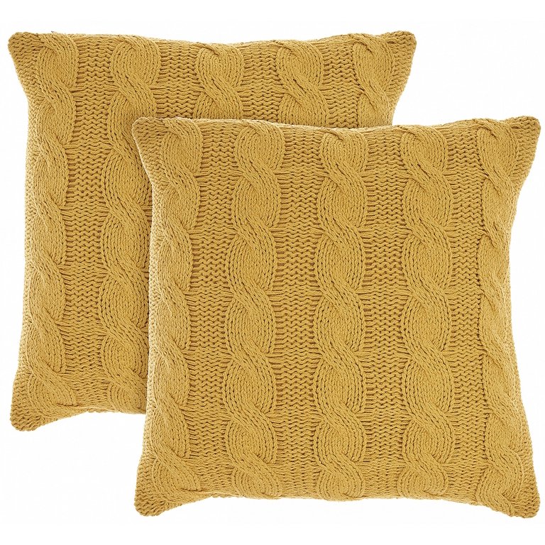 18x18 Square Cotton Accent Throw Pillows-Set of 2-Multicolor