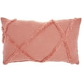 thumbnail image 1 of Mina Victory Life Styles Distressed Diamond 14" x 24" Coral Throw Pillow, 1 of 5