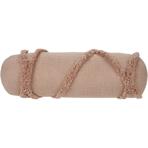 Mina Victory Life Styles Distressed Diamond 6" X 20" Blush Indoor Throw Pillow