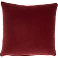 thumbnail image 1 of Mina Victory Life Styles Solid Velvet 20" x 20" Red Indoor Throw Pillow, 1 of 6