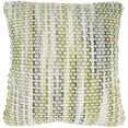 thumbnail image 1 of Mina Victory Life Styles Space Dye Basktweave 20" X 20" Green/Grey Indoor Throw Pillow, 1 of 6