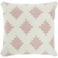 thumbnail image 1 of Mina Victory Life Styles Square Cotton Woven Diamonds Throw Pillow in Blush Pink, 1 of 5