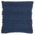 thumbnail image 1 of Mina Victory Life Styles Square Cotton Woven Stripes Throw Pillow in Navy, 1 of 5