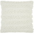 thumbnail image 1 of Mina Victory Life Styles Square Cotton Woven Stripes Throw Pillow in White, 1 of 2
