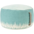 thumbnail image 1 of Mina Victory Life Styles Stonewash Drum Pouf 20" x 20" x 12" Turquoise Poufs, 1 of 5