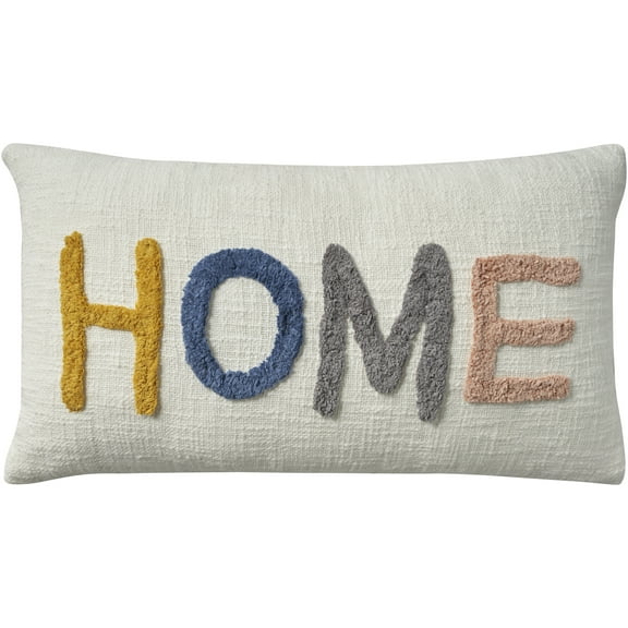 Mina Victory Life Styles Tufted Home Multicolor 12 x 21 Throw Pillow