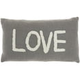 thumbnail image 1 of Mina Victory Life Styles Tufted Love Modern Cotton Throw Pillow in Gray, 1 of 5