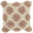 thumbnail image 1 of Mina Victory Life Styles Tufted Pom Poms 18"X18" Blush Indoor Throw Pillow, 1 of 6