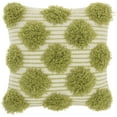 thumbnail image 1 of Mina Victory Life Styles Tufted Pom Poms 18"X18" Lime Indoor Throw Pillow, 1 of 6