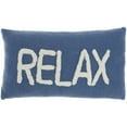 thumbnail image 1 of Mina Victory Life Styles Tufted Relax Cotton Throw Pillow in Blue, 1 of 4