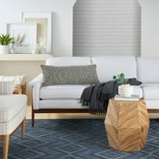 Mina Victory Life Styles Woven Cotton Modern Solid Throw Pillow , ( 12" x 30" ) Black