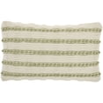 thumbnail image 1 of Mina Victory Life Styles Woven Lines And Dots 12"X20" Sage Indoor Throw Pillow, 1 of 6