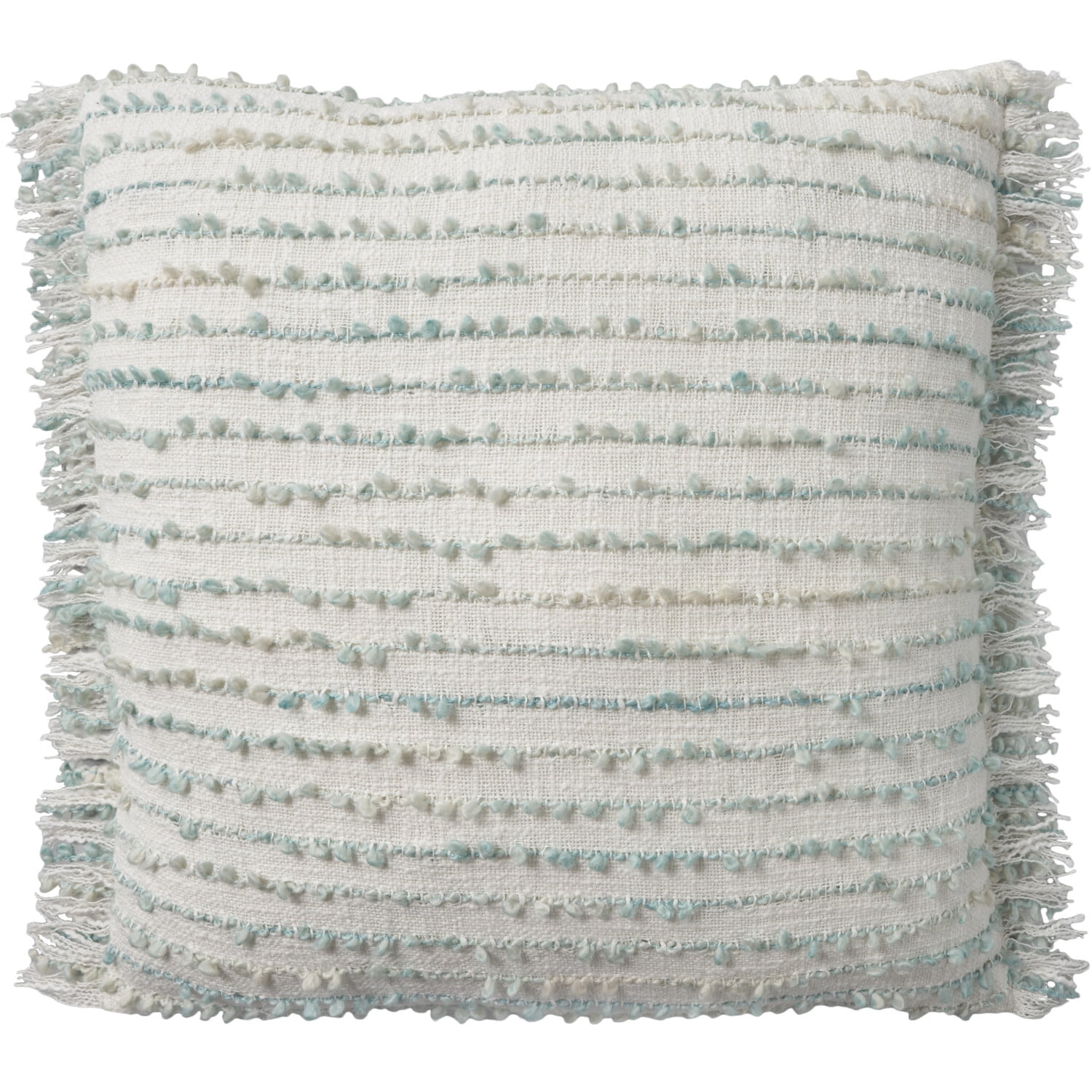 Mina Victory Lifestyle Handcrafted Stripe Indoor Throw Pillow Aqua 20" x 20" - Walmart.com