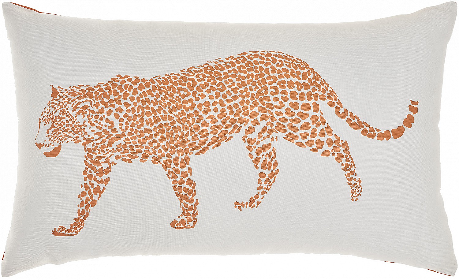 Mina Victory Outdoor Pillows Raised Print Leopard 14" x 23" Orange Throw Pillow - image 1 of 6