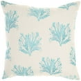 thumbnail image 1 of Mina Victory Reversible Coral/Dots Modern Polyester Throw Pillow in Turquoise, 1 of 6