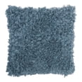 thumbnail image 1 of Mina Victory Shag 17x17" Square Cotton Chindi Short Cut Throw Pillow in Blue, 1 of 6