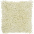 thumbnail image 1 of Mina Victory Shag Chindi Short Cut Contemporary Polyester Throw Pillow in Ivory, 1 of 6