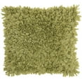 thumbnail image 1 of Mina Victory Shag Chindi Short Cut Square Polyester Throw Pillow in Lime Green, 1 of 6