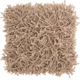 thumbnail image 1 of Mina Victory Skinny Fugga Shag Square Modern Polyester Throw Pillow in Beige, 1 of 3