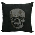 thumbnail image 1 of Mina Victory Sofia Rhinestone Skull Black 18" x 18" Area Rug, (18x18), 1 of 2