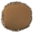 thumbnail image 1 of Mina Victory Sofia Solid 20"x20" Round Indoor Throw Pillow Brown, 1 of 6