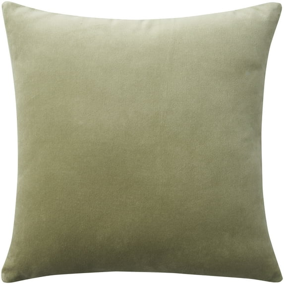Mina Victory Sofia Solid Reversible Velvet 20" x 20" Green Indoor Throw Pillow