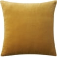 thumbnail image 1 of Mina Victory Sofia Solid Revers Velvet Yellow 20" x 20" Throw Pillow, 1 of 5