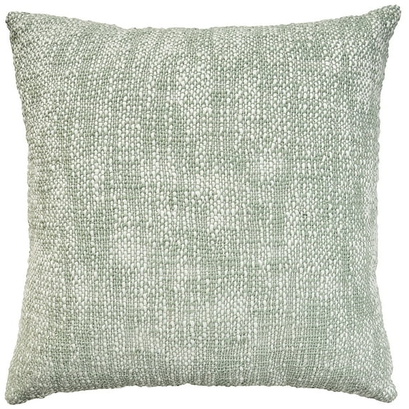Mina Victory Woven Basketweave Indoor Outdoor Throw Pillow 18" x 18" Aqua