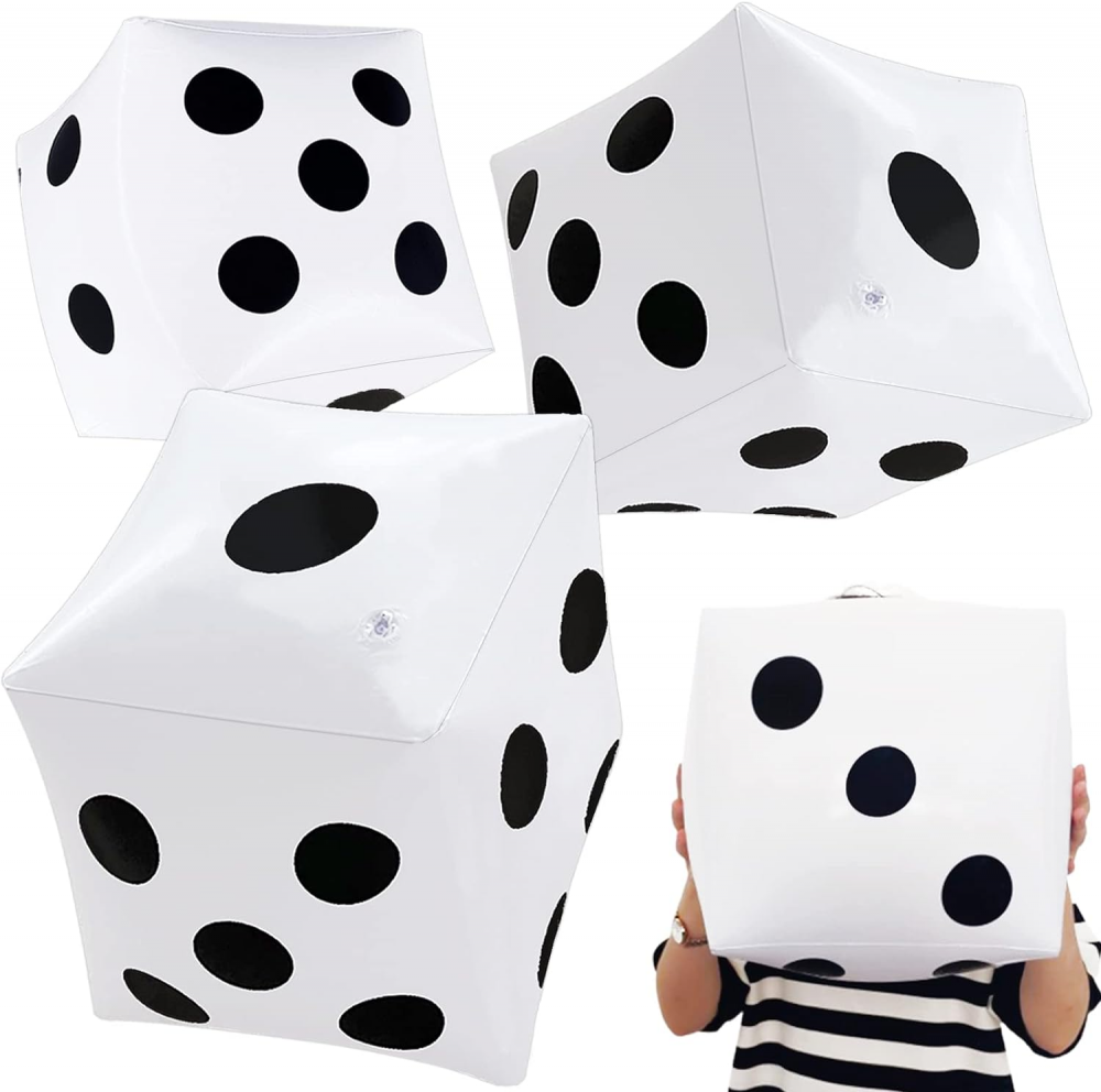 Minadi 2 Pack 13 Inch Jumbo Inflatable Dice,Fun Giant Large Inflatable Dice for Indoor Outdoor