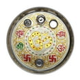 thumbnail image 1 of Minakari Pooja Thali Plate Platter Engagement Plate Decorative Steel Puja Thali with Essential Pooja Articles, for Aarti Pooja Rituals Festival Wedding Decorations,Gifting (Size- 11"), 1 of 3