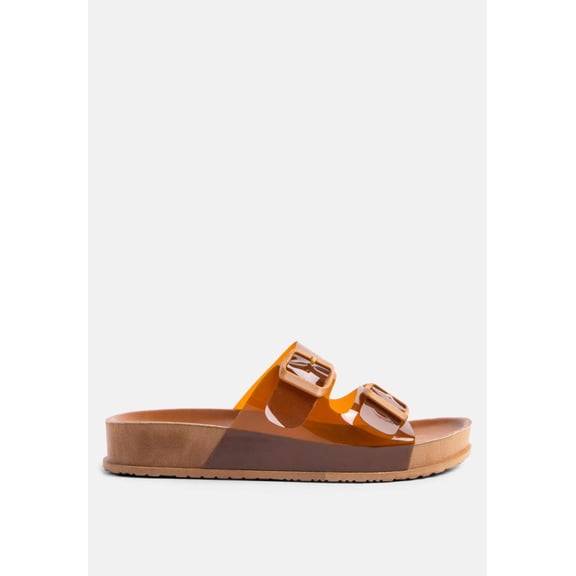 Minata Platform Buckled Slide Sandals