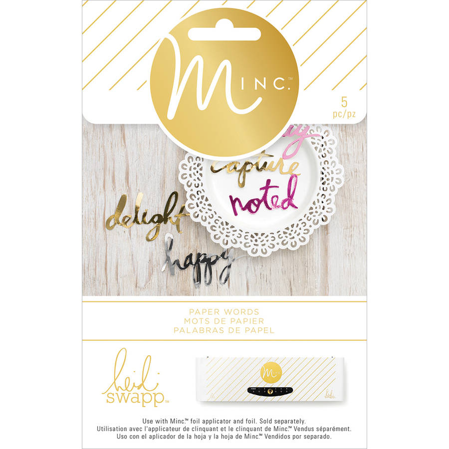 Minc DieCut Words, 5pk