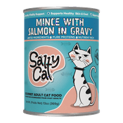 Salty Cat Minced Salmon Flavor in Gravy Wet Cat Food, 13 oz Can