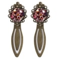 thumbnail image 1 of Minced flower Copper-Colored Lace Bookmarks: Stainless Steel Book Accessories for Readers and Book Lovers - Set of 2, 1 of 5