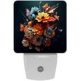 thumbnail image 1 of Minced flower LED Square Night Lights - Stylish and Functional Nightlight for Better Sleep - Energy Saving Plug-in Wall Light with Auto Sensor, 1 of 6