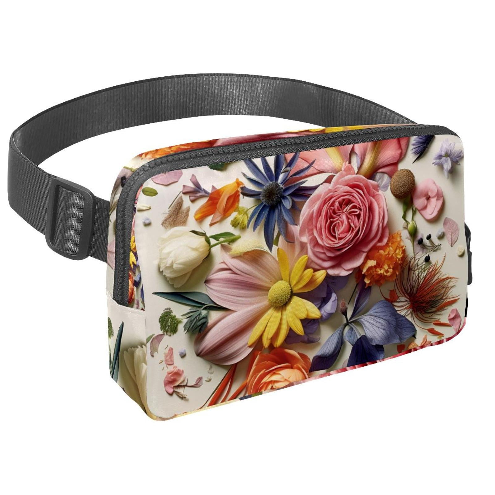 Minced flower Lightweight Adjustable Waist Pack with Extension Strap - Unisex Fanny Pack Money Belt