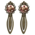 thumbnail image 1 of Minced flower Vintage Copper-Colored Lace Bookmarks - Set of 2 Stainless Steel Reading Accessories for Book Lovers and Readers, 1 of 5