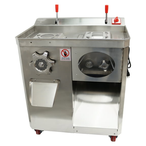 Mincing and Cutting Dual-purpose Meat Cutter Commercial Steak Beef Pork Slicer Grinder Crusher Fresh Meat Cutting Machine with 4mm Cutter and 6mm 8mm Plate 110V