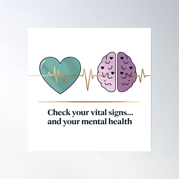 Mind And Pulse: Vital Connections Poster Wall Art, Modern Wall Decor, 30x30 UNFRAMED