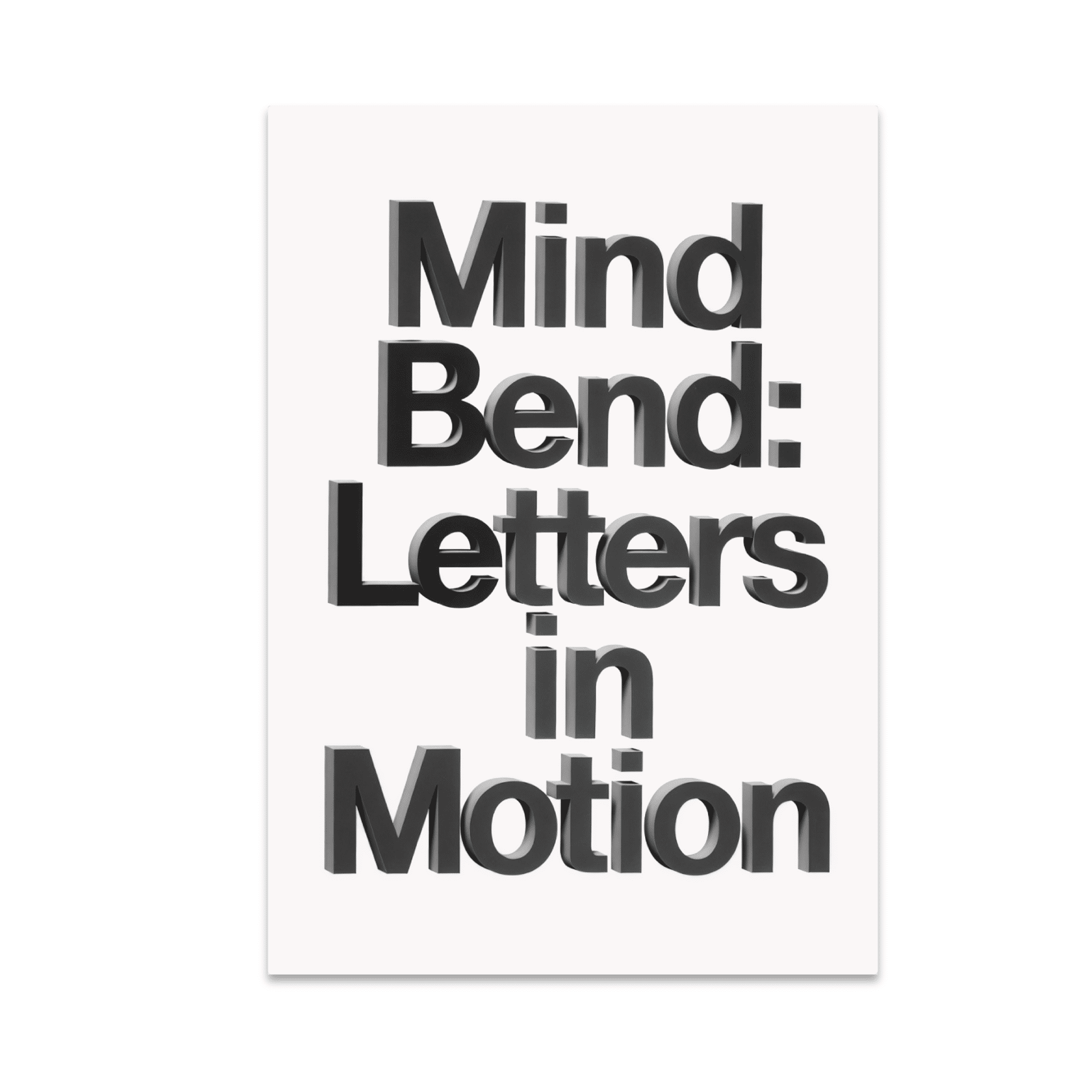 Mind Bend: Letters in Motion - Modern Art Enthusiast - 13x19 Poster ...