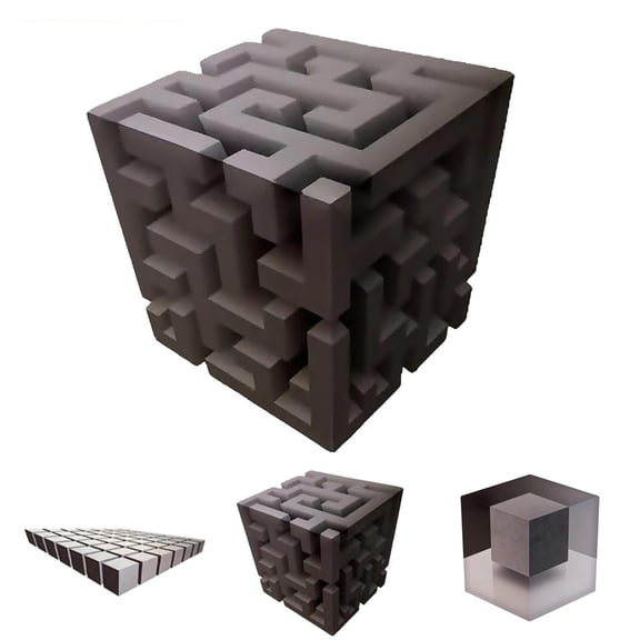 Mind-Bending 3D Maze Wall Decal - Optical Illusion Art That Reshapes Your Living Room! Easy Peel & Stick.