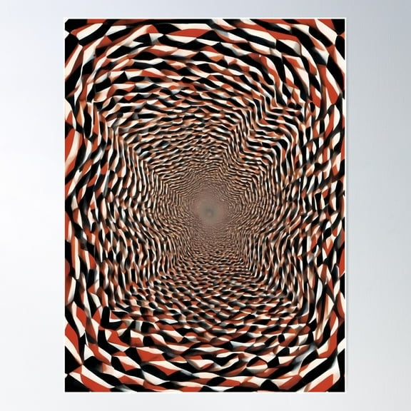 Mind Bending Optical Illusion Delight Poster Wall Art, Modern Wall Decor For Living Room Bedroom, 8x12 UNFRAMED
