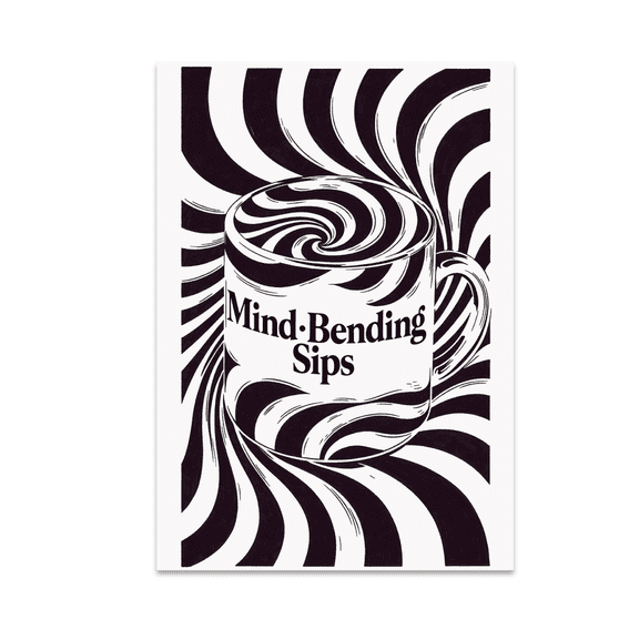 Mind-Bending Sips Optical Illusion Art - Home Decor Enthusiast - 13x19 Poster Print
