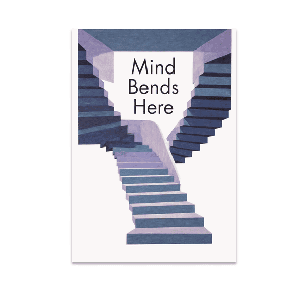 Mind Bends Here Optical Illusion Art - Home Decor Enthusiast - 13x19 Poster Print