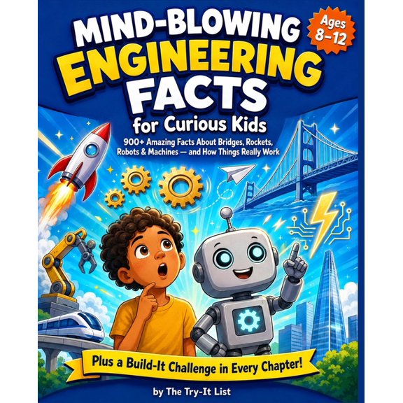 Mind-Blowing Engineering Facts for Curious Kids: 900+ Amazing Facts About Bridges, Rockets, Robots, Machines & How Thing, (Paperback)