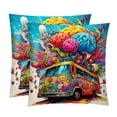 thumbnail image 1 of Mind Car Chair Pillow Covers Set with Velvet Material, Unique Patterns, 16x16, 18x18, 20x20 Inches, 2 Items Included for Throw Pillows, Pillow Inserts,for Various Occasions, 1 of 6
