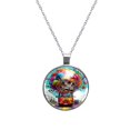 thumbnail image 1 of Mind Car Glass Circular Pendant Necklace Jewelry, 1 of 5