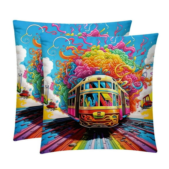Mind Car Inserts Set - 2-Pack Decorative Pillows with Unique Patterns for Throw Pillow Covers for Home Decor, Sofa, Bed - Available in 16x16, 18x18 & 20x20 Inches - Great for Various Occasions