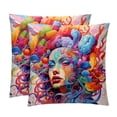 thumbnail image 1 of Mind Car Luxurious Velvet Throw Pillow Covers Inserts with Unique Patterns - Set of 2 Chair Pillow Covers - Available in 16x16, 18x18, 20x20 Inches for All Occasions, 1 of 6