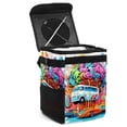 thumbnail image 1 of Mind Car Mini Trash Can for Car: Foldable, with Lid, Leak-Proof, and Hanging Storage Bag, 1 of 6